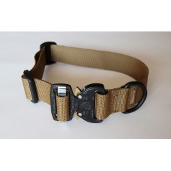 Mini Small Medium Nylon D-Ring 1" Flexible Dog Collar with Quick Release Cobra Buckle
