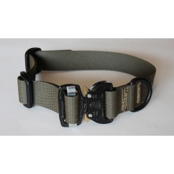 Mini Small Medium Nylon D-Ring 1" Flexible Dog Collar with Quick Release Cobra Buckle