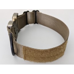 Tan 499 webbing color with Hard Coat COBRA buckle. Includes Velcro name plate.
