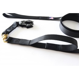 Hank's Surplus dog leash with quick release Frog Clip.