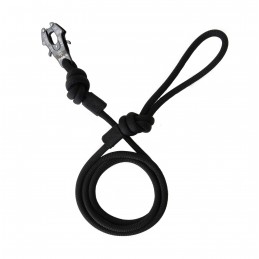 Climbing rope dog leash with Kong Frog clip. Made in USA by Hank's Surplus.