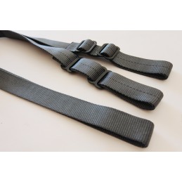 Heavy Duty Two Point 1" Wide Nylon Gun Sling. Wolf Grey.