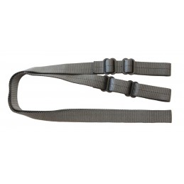 Heavy Duty Two Point 1" Wide Nylon Gun Sling. Wolf Grey.