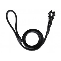 Hank's Surplus heavy duty rope dog leash with Kong Frog quick release clip.