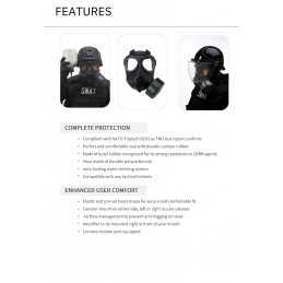 K3 Gas Mask Spec Sheet