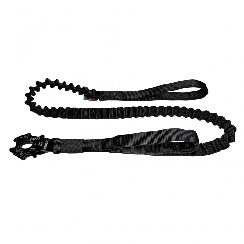 Hank's Surplus Double Handle Bungee Shock Absorbing Dog Leash with Kong Frog Clip.