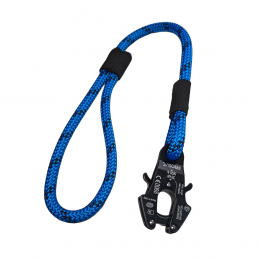 Hank's Surplus Heavy Duty Traffic Handle Rope Dog Leash with Kong FROG Clip. Blue color.