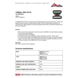 copy of Austrialpin COBRA Pro Style 1.5" Quick Release Adjustable Belt Buckle