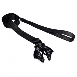 Heavy Duty Double Handle Traffic Lead Dog Leash with Kong Frog Clip. Black color.