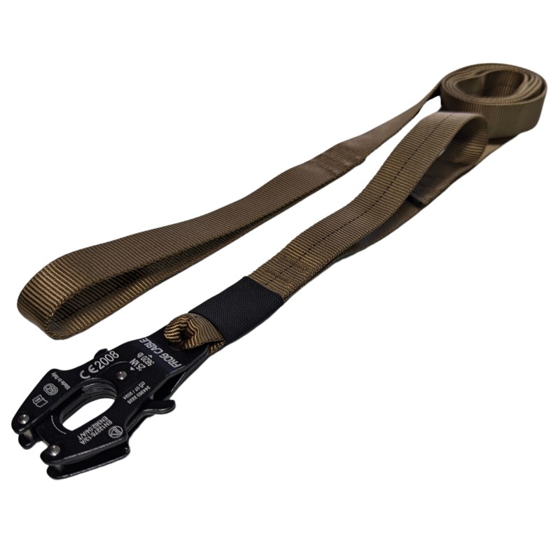 Hank's Surplus Double Handle Coyote Brown Leash with FROG Clip