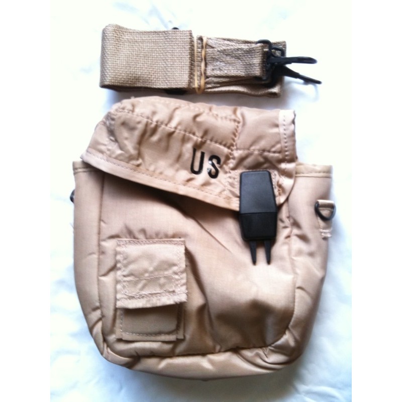 US Military Collapsible Canteen Cover and Sling Desert Tan