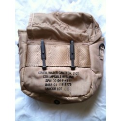 US Military Collapsible Canteen Cover and Sling Desert Tan
