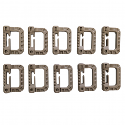 Multi Purpose Military Tactical Carabiner MOLLE Quick Release Gear Snap Clip. TAN 499.