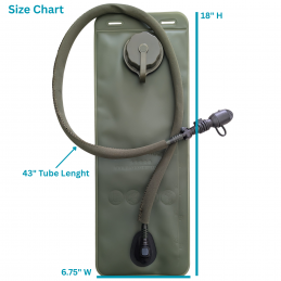 Hank's Surplus Replacement Military 3L Hydration Water Bladder Reservoir OD Green