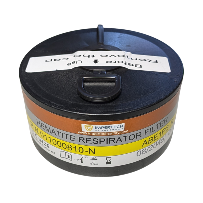 Supergum Industries Israel Military NATO CBRN Chemical 40mm Gas Mask Respirator Air Filter. 10/2045 exp.