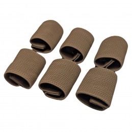 Mil-Spec 1" MOLLE ILBE Assault Backpack Elastic Webbing Strap Keepers Coyote