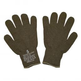Military Army GI Full Finger Cold Weather Wool Glove Mitten Liner Inserts