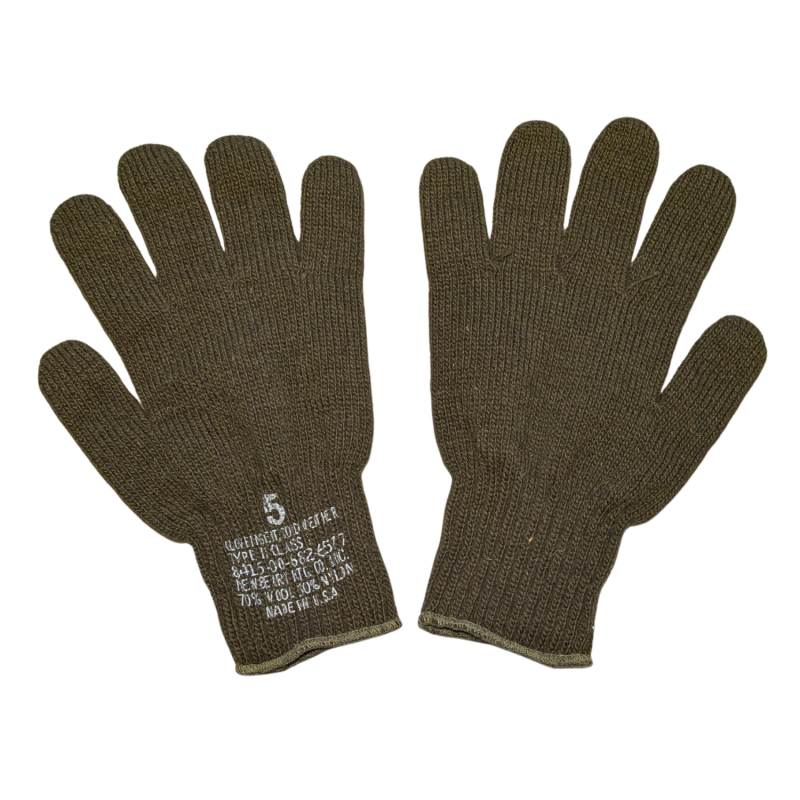 Military Army GI Full Finger Cold Weather Wool Glove Mitten Liner Inserts
