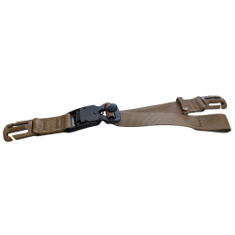 Backpack Molle Replacement Chest Sternum Strap with Fidlock V-Buckle Quick Release Clip - Made in USA. Coyote Brown.