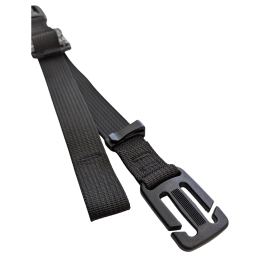 Replacement Backpack MOLLE Sternum Chest Strap with COBRA Buckle. Black 3/4" wide webbing.