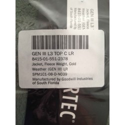 Military Polartec Thermal Pro Gen III Cold Weather Fleece Jacket Large Tags