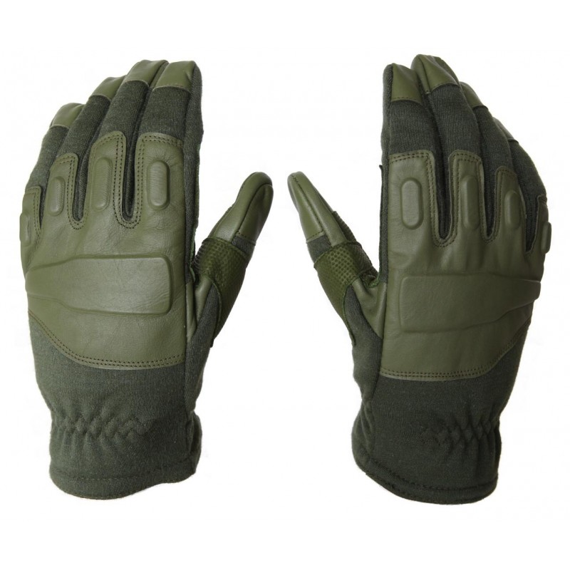 Hank's Surplus Leather Nomex Tactical Gloves Sage Green