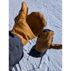 Hank's Surplus Grey Insulated Cold Weather Leather Mittens