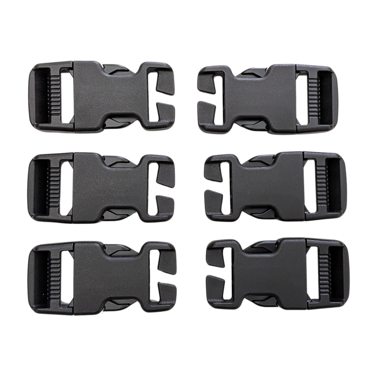 6-Pack Heavy Duty Mil-Spec 1" Backpack Quick Connect Replacement Buckles