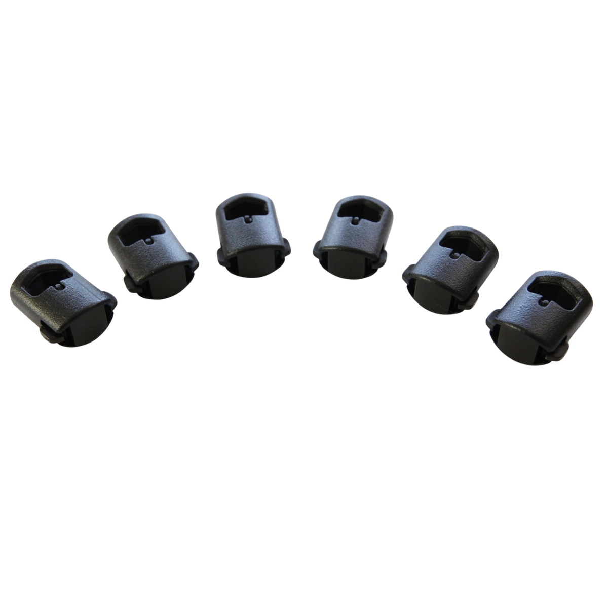 Heavy Duty Spring Snap Slider Barrel Paracord Drawstring Cord Locks – 6 Pack – Made in USA