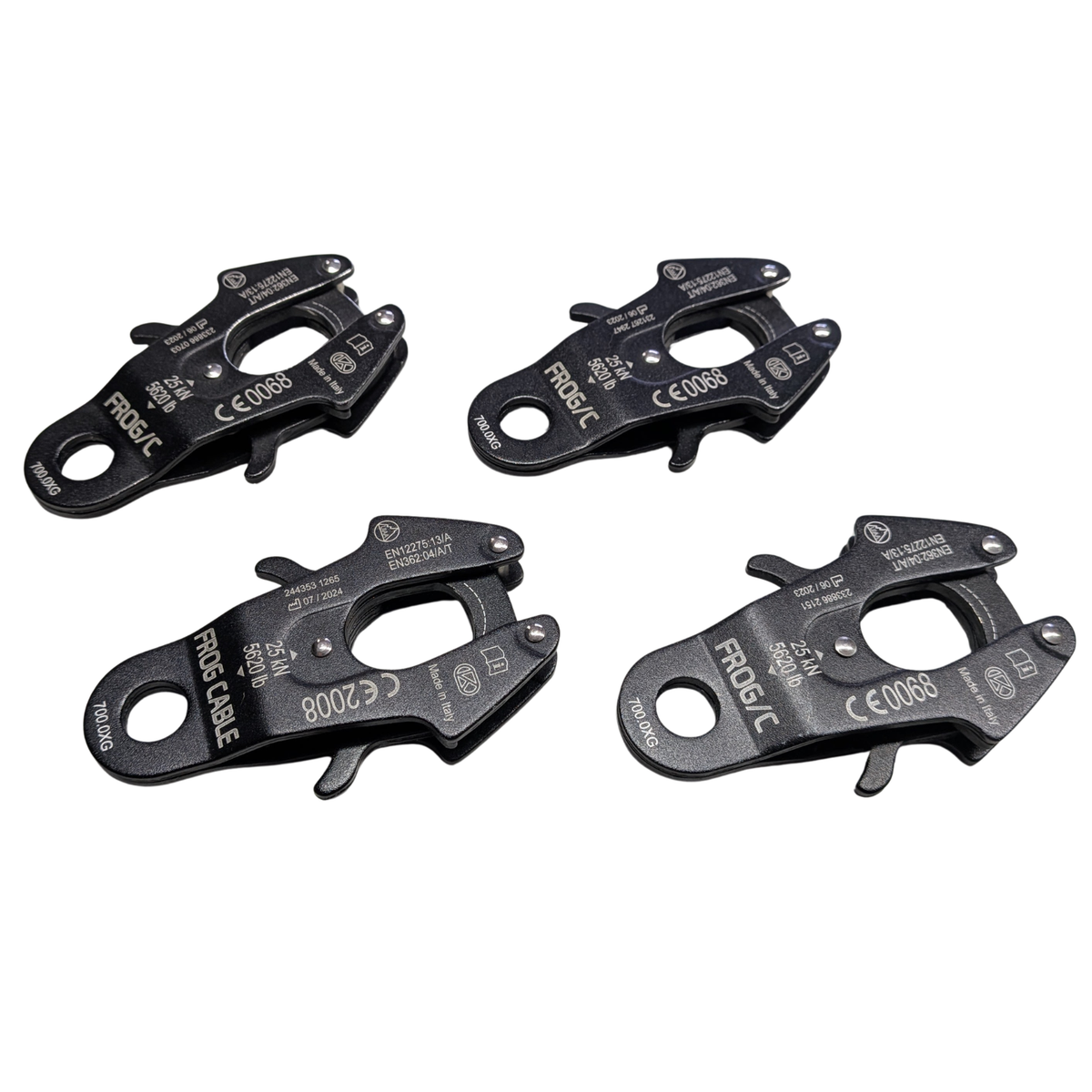 KONG FROG Cable Clip Carabiner – 25kN Automatic Locking Directional Connector for Metal Cable Anchors – Made in Italy