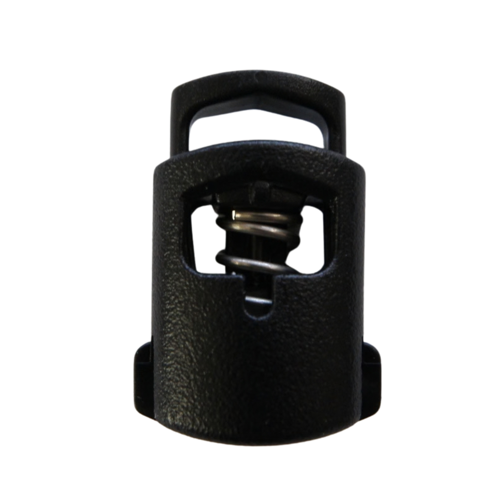 Heavy Duty Spring Snap Slider Barrel Paracord Drawstring Cord Locks – 6 Pack – Made in USA