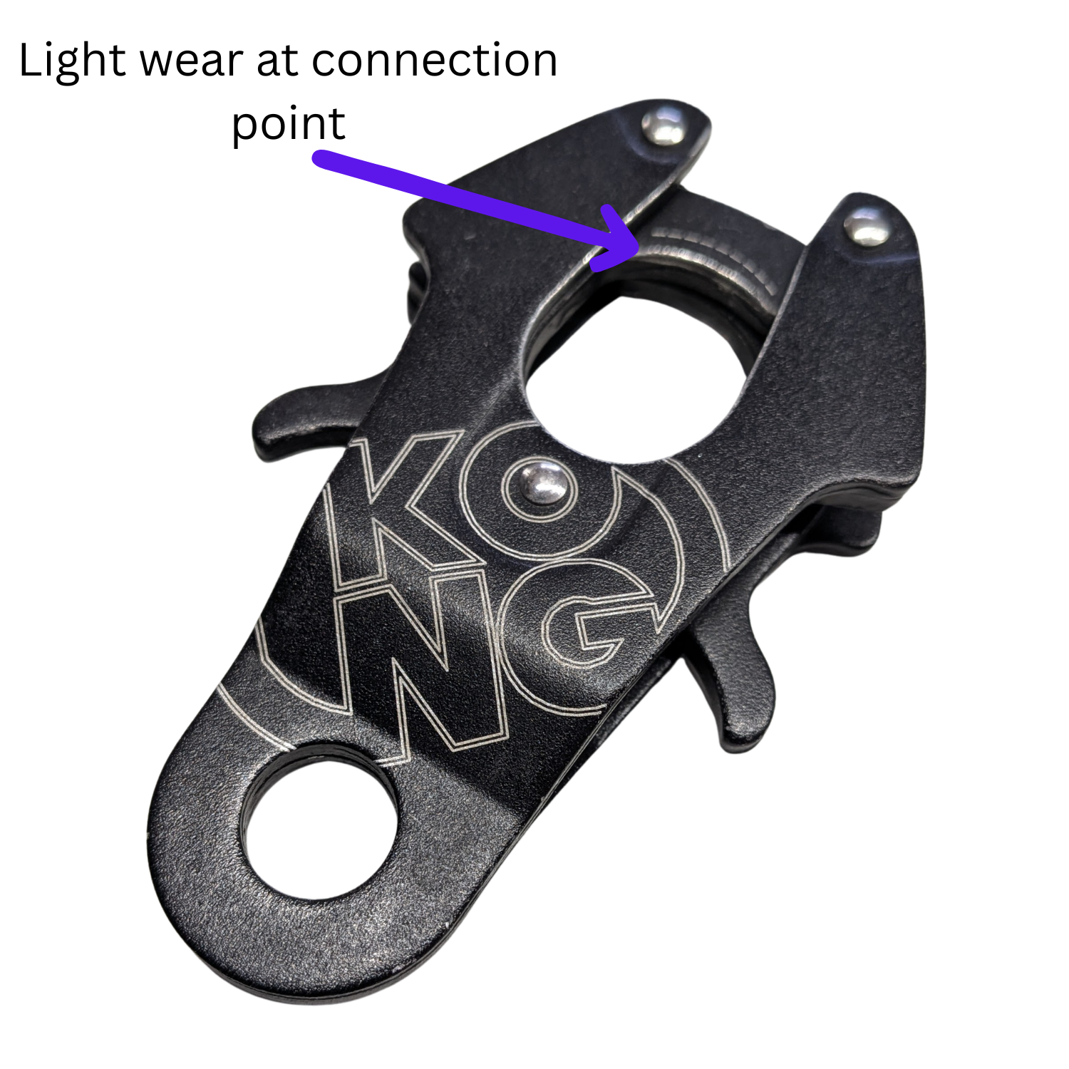 KONG FROG Cable Clip Carabiner – 25kN Automatic Locking Directional Connector for Metal Cable Anchors – Made in Italy - Store Close Out