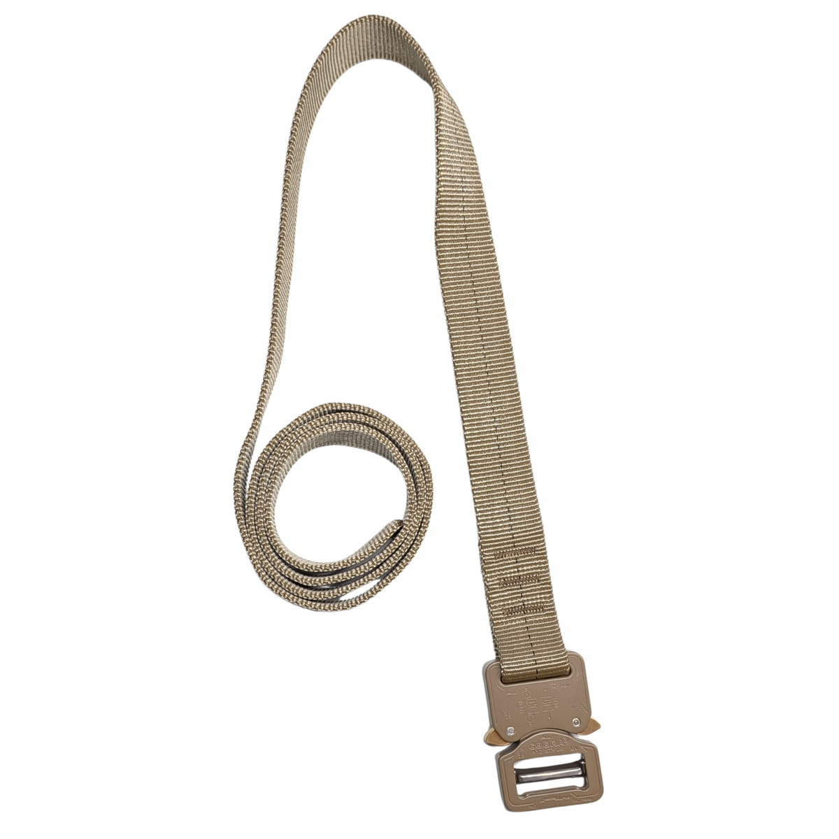 TAN499 Belt with black center thread. Cobra Prostyle buckle. 