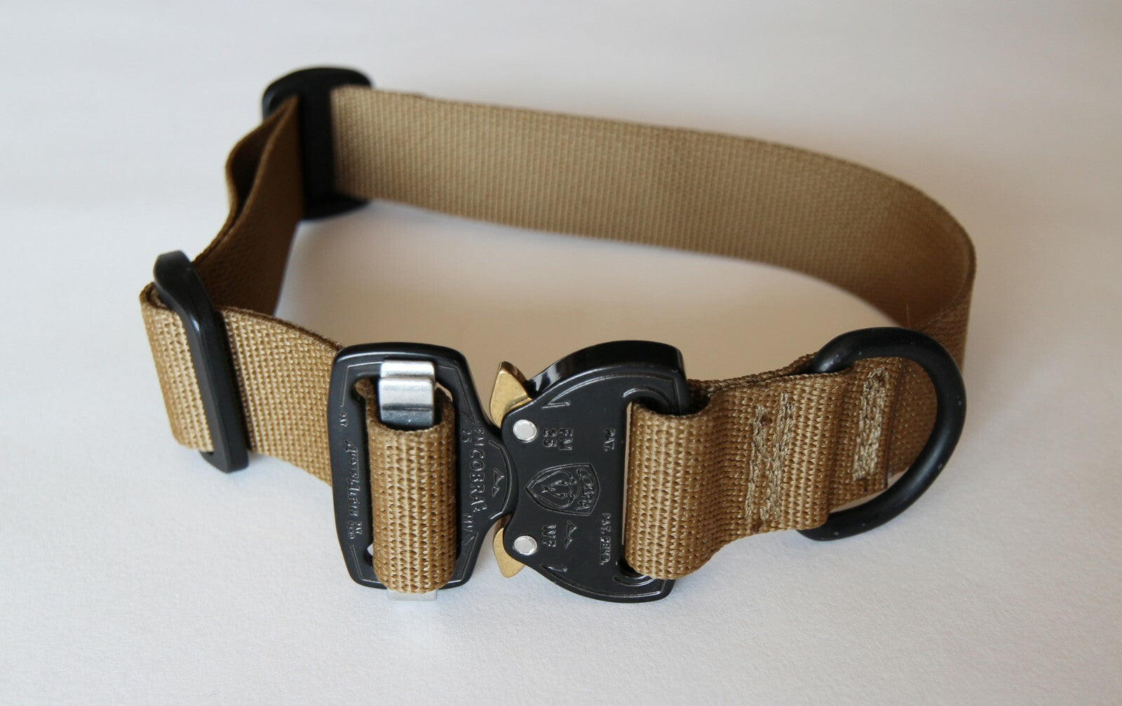 Mini Small Medium D Ring 1" Adjustable Dog Collar Quick Release Cobra Buckle