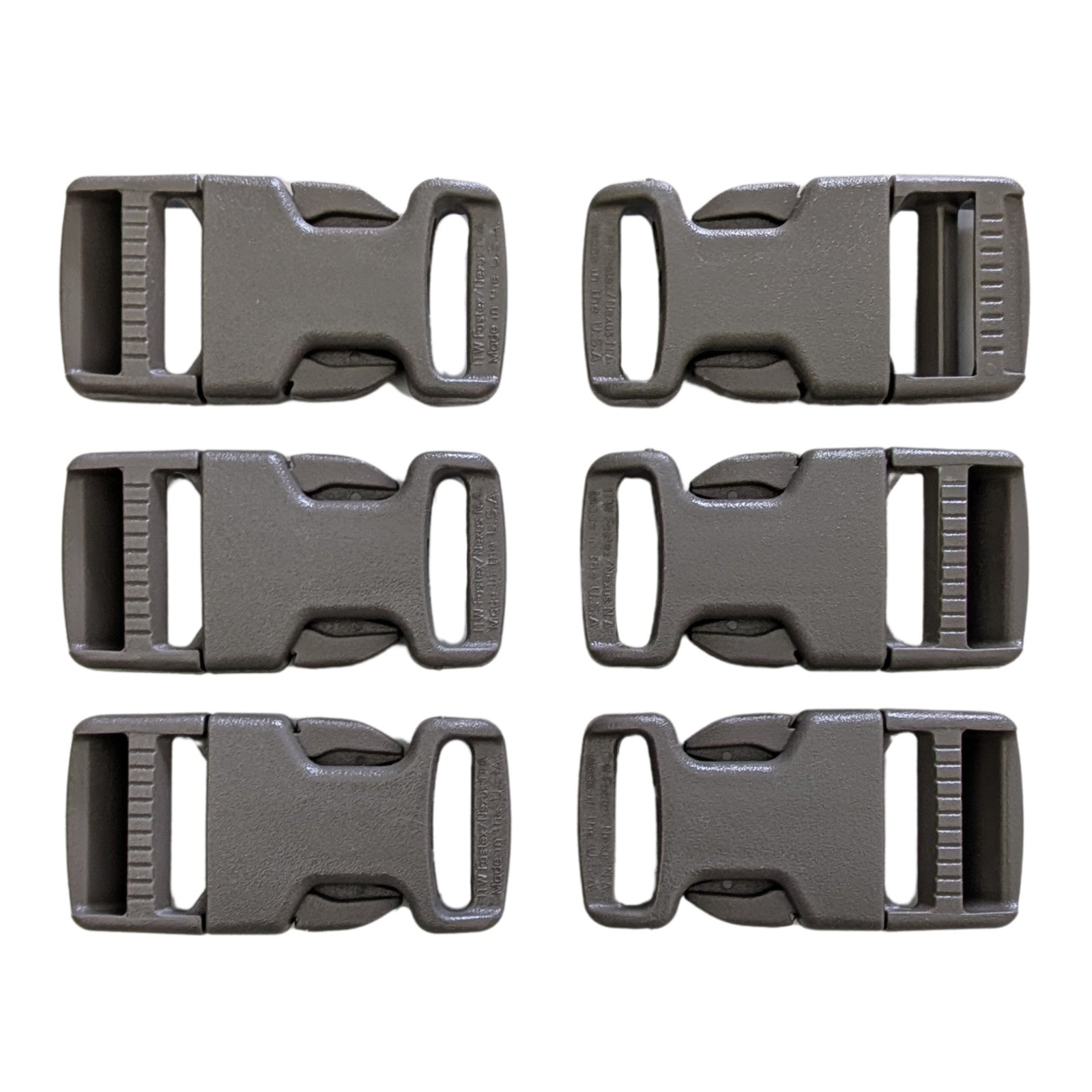 6 ITW 1" Military MOLLE Backpack Quick Release Repair Snap Buckle Clips Foliage