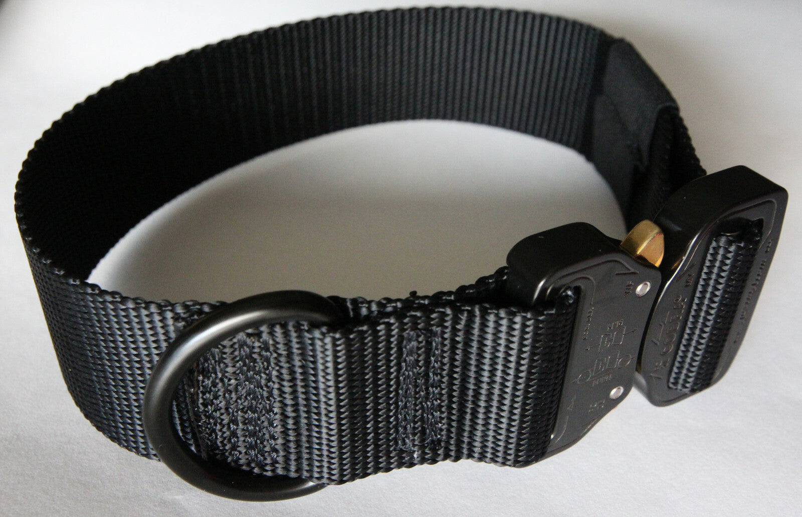 Heavy Duty Nylon D-Ring 1.5" Soft Flexible Dog Collar Quick Release Cobra Buckle