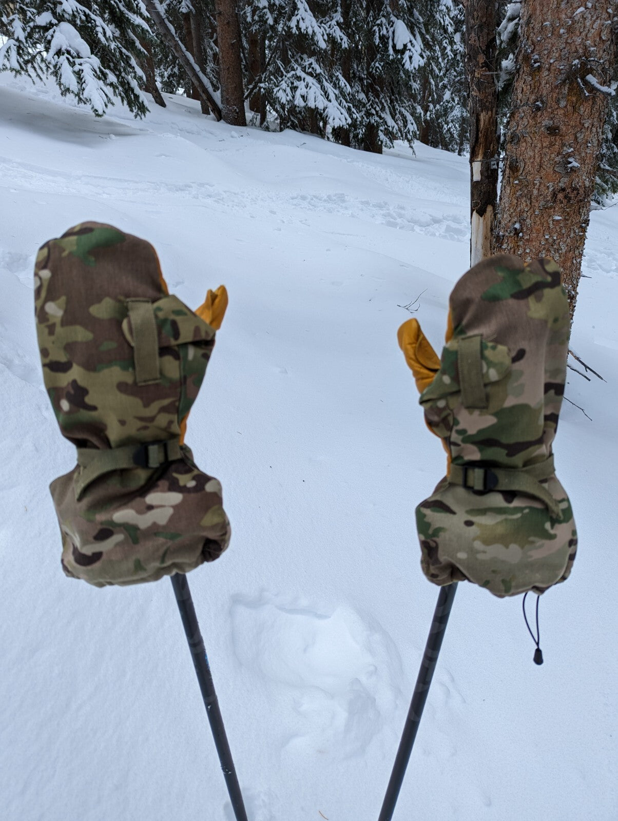 Military Tactical Insulated Hunting Extreme Cold Arctic Leather Mittens & Liners