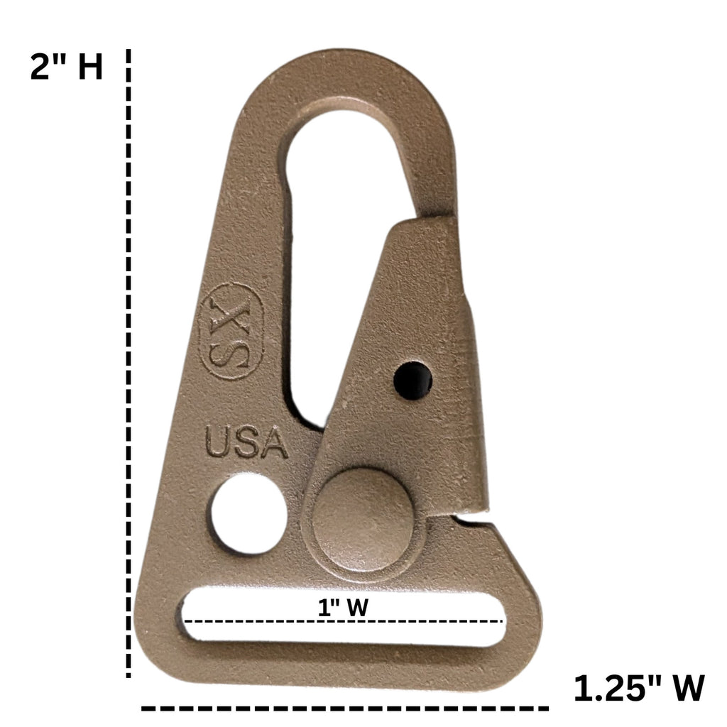 2-Pack US Military Tactical Gun Gear Equipment 1" Sling HK Snap Clip Coyote