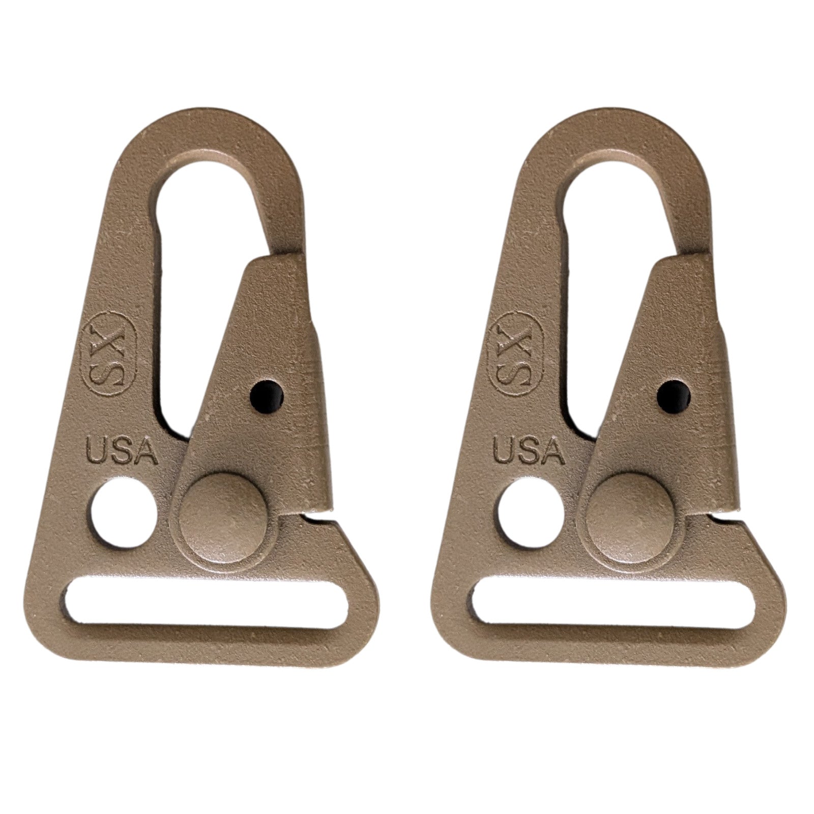 2-Pack US Military Tactical Gun Gear Equipment 1" Sling HK Snap Clip Coyote