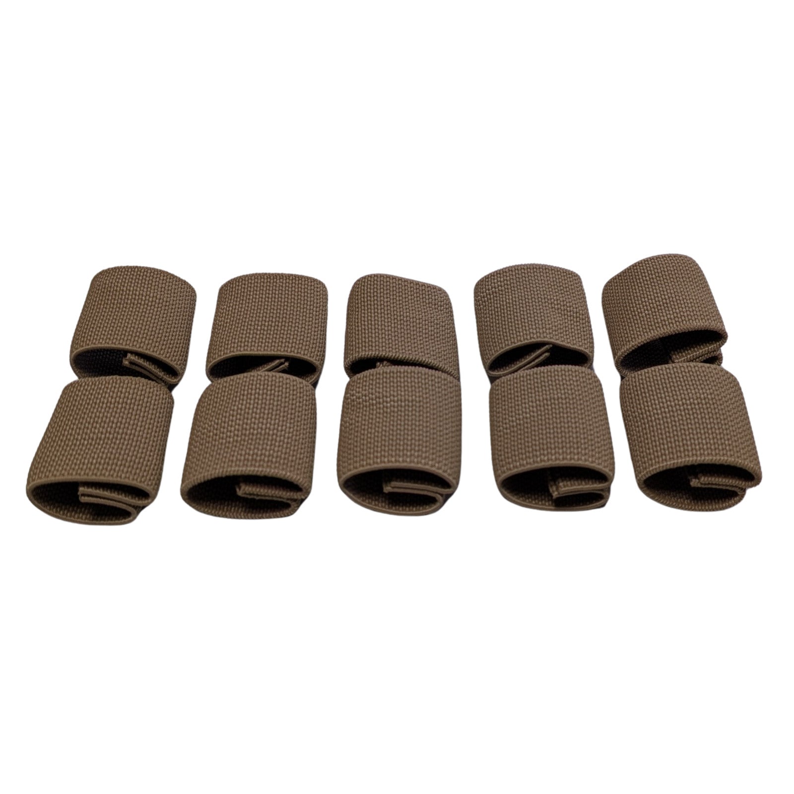 12 Mil-Spec 1" MOLLE ILBE Assault Backpack Elastic Webbing Strap Keepers Coyote