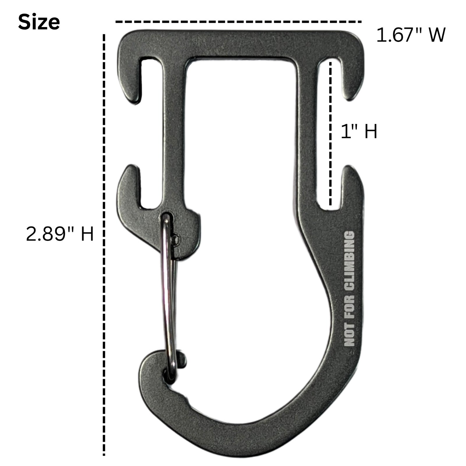 Molle Attachment Backpack Vest Gear Aluminum Carabiner Snap Clip Hook Keeper