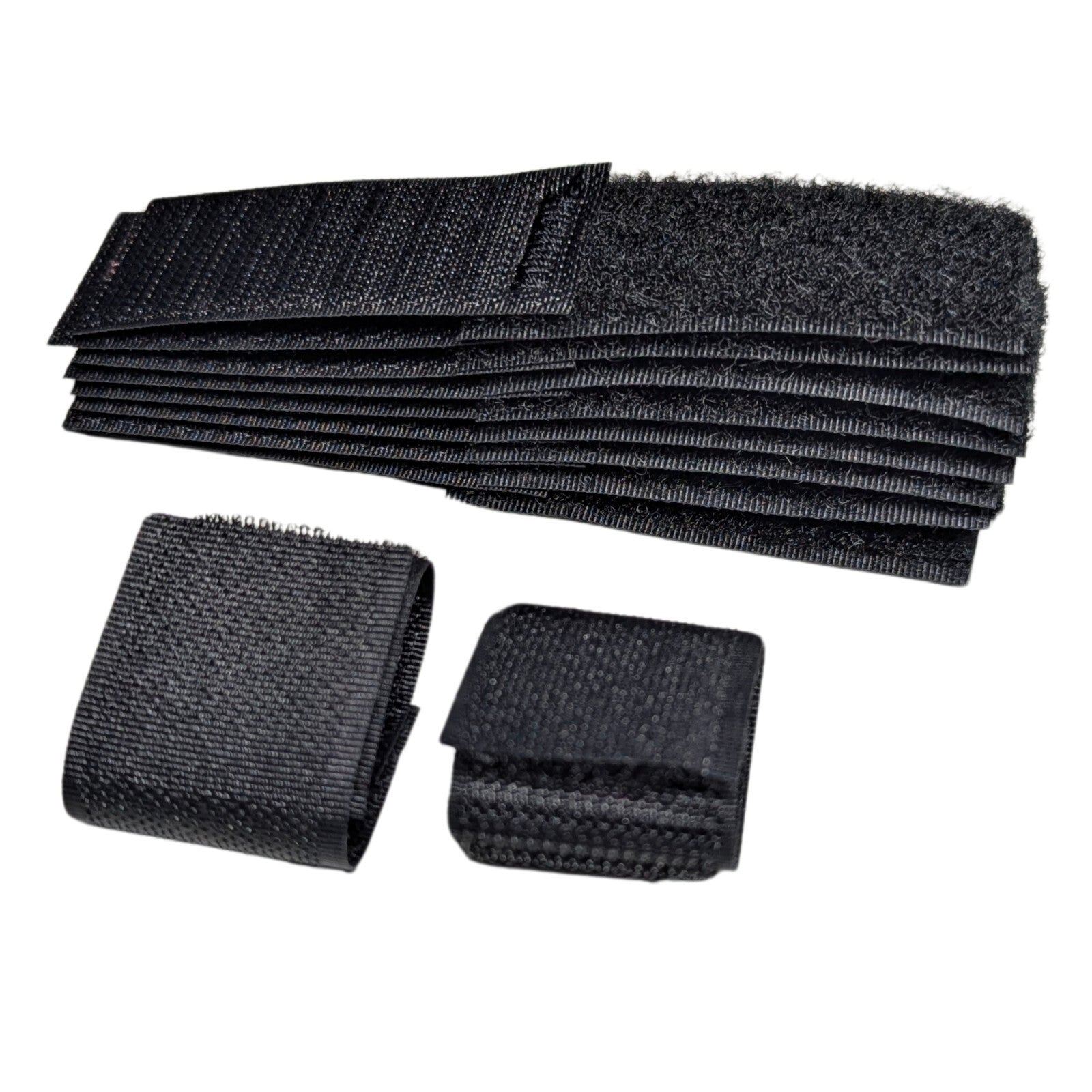 10 Black 1" MOLLE Official VELCRO® Backpack Assault Pack Webbing Keeper Straps