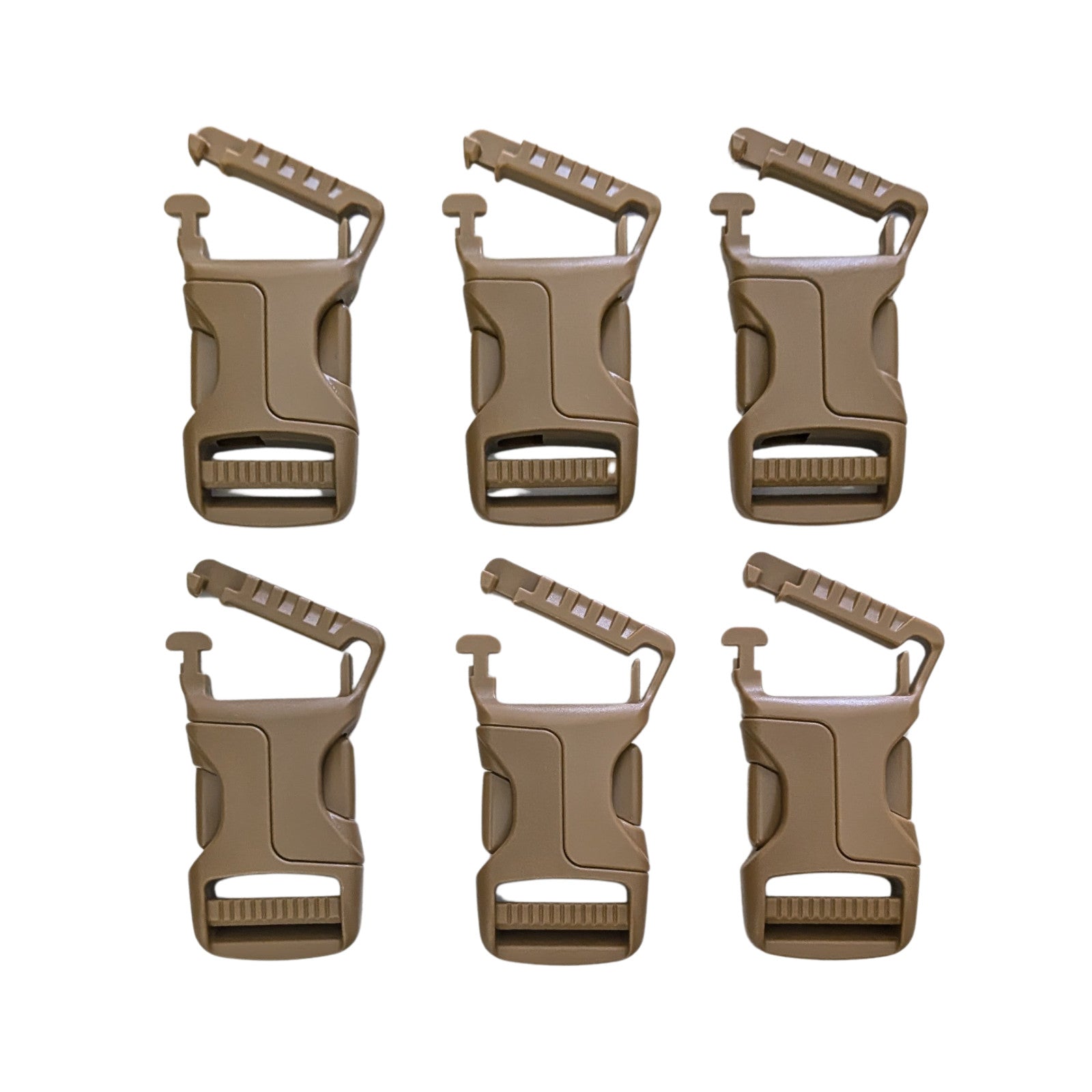 6 MOLLE Military Assault Pack Backpack 1" Webbing Quick Attach Snap Buckle Clips