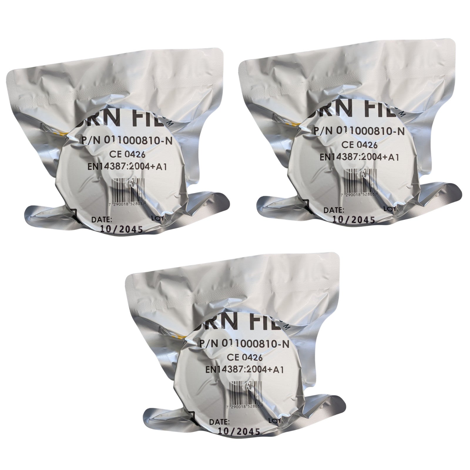 3 Israel Military 40mm NATO CBRN Chemical Gas Mask Respirator Air Filter Exp2045