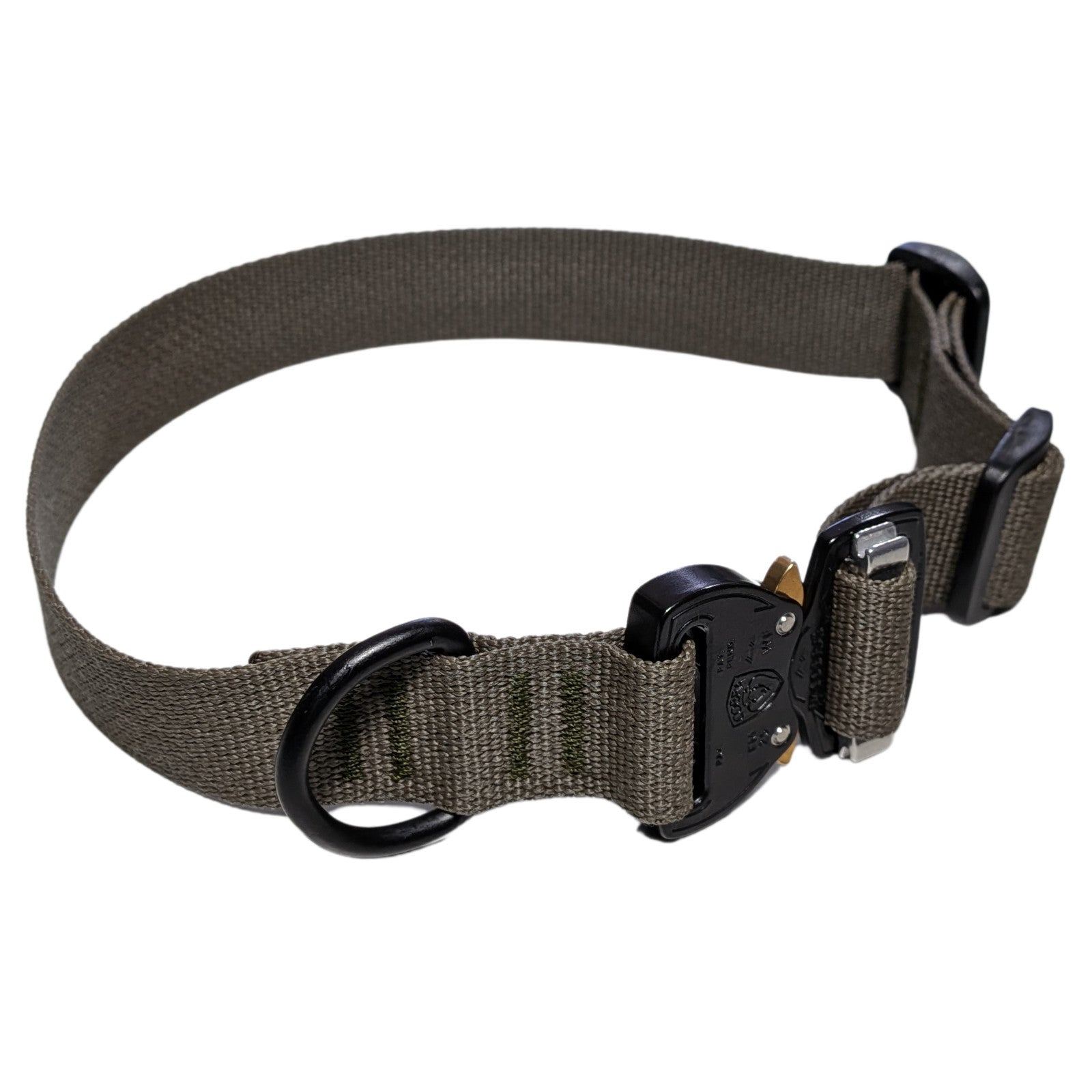 Mini Small Medium D Ring 1" Adjustable Dog Collar Quick Release Cobra Buckle