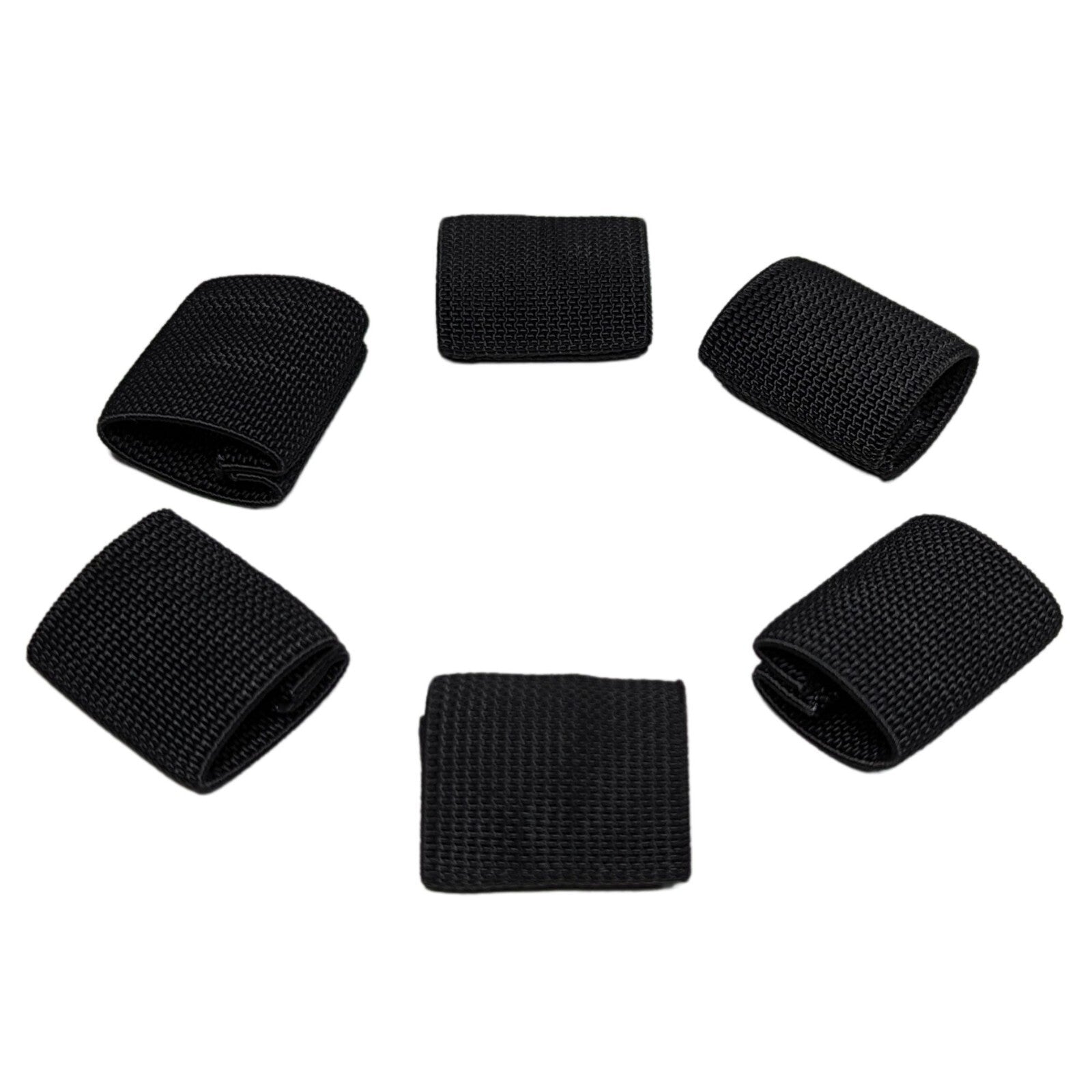 12 Military 1" MOLLE FILBE ILBE Backpack Elastic Webbing Strap Keepers Black