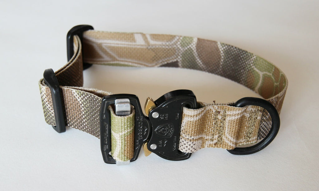 Mini Small Medium D Ring 1" Adjustable Dog Collar Quick Release Cobra Buckle