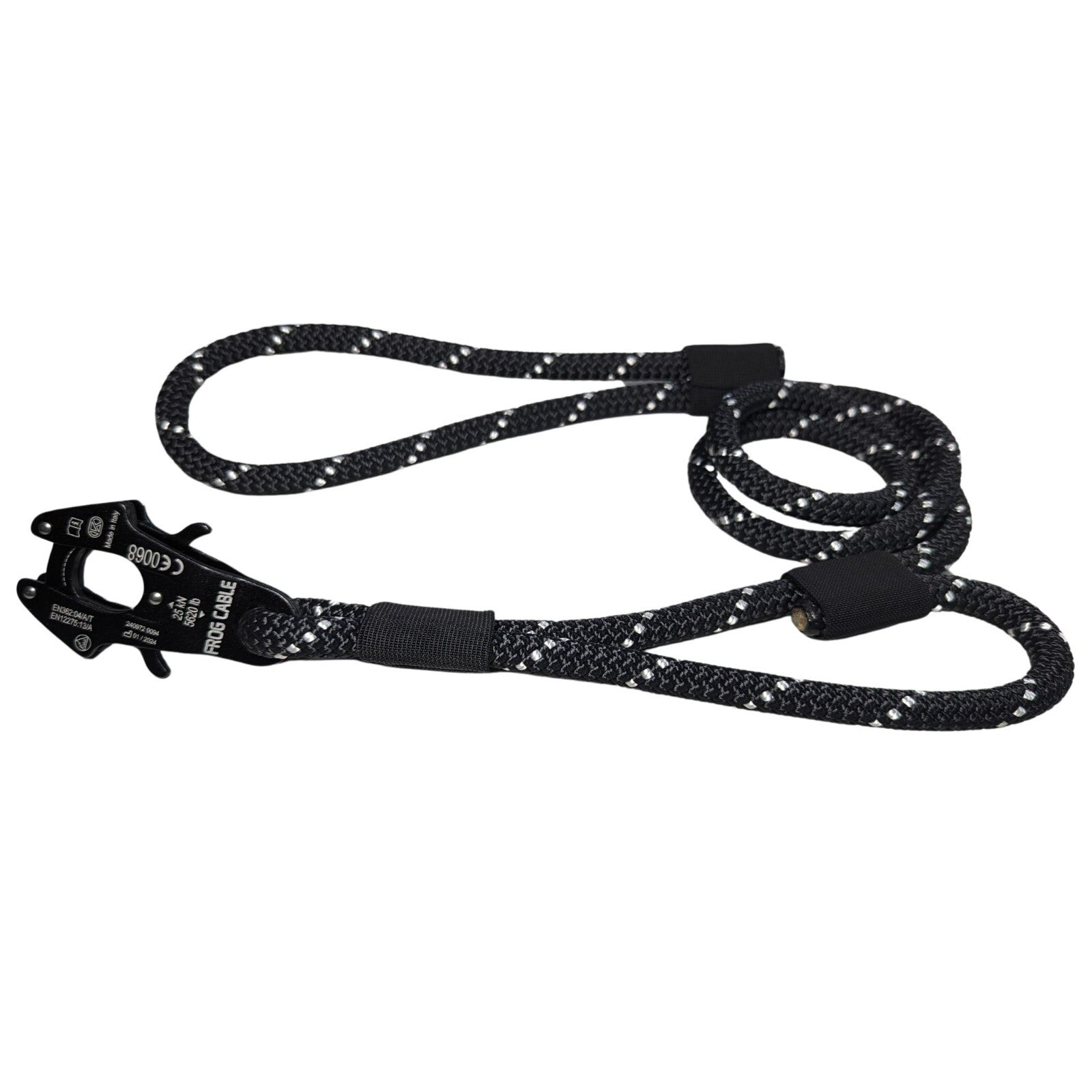 Professional Climbing Rope Double Handle Dog Leash Lead with Kong FROG Clip US Made