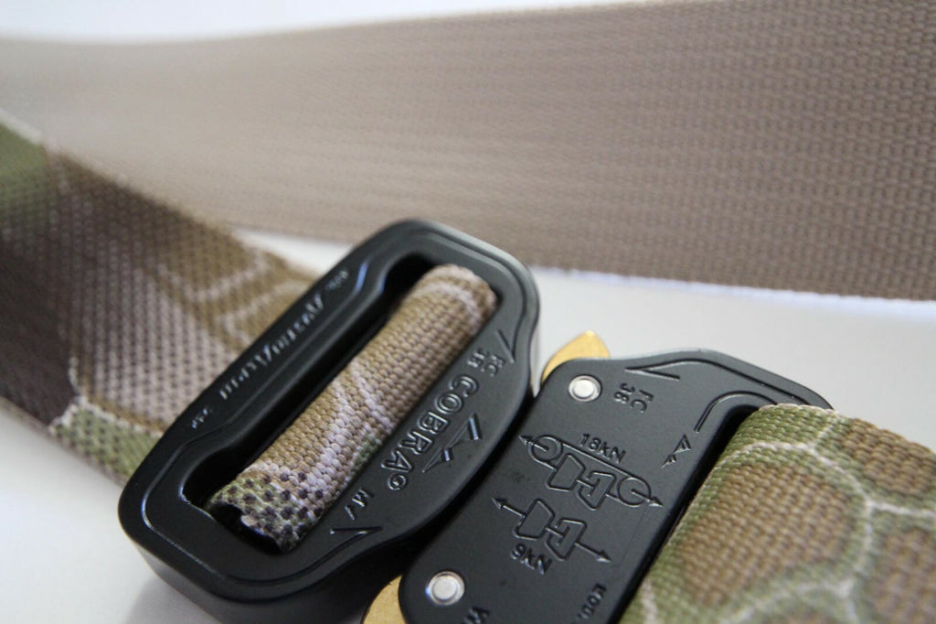 Hunting Military Army Reversible Camo 1.5" Belt with Quick Release COBRA Buckle