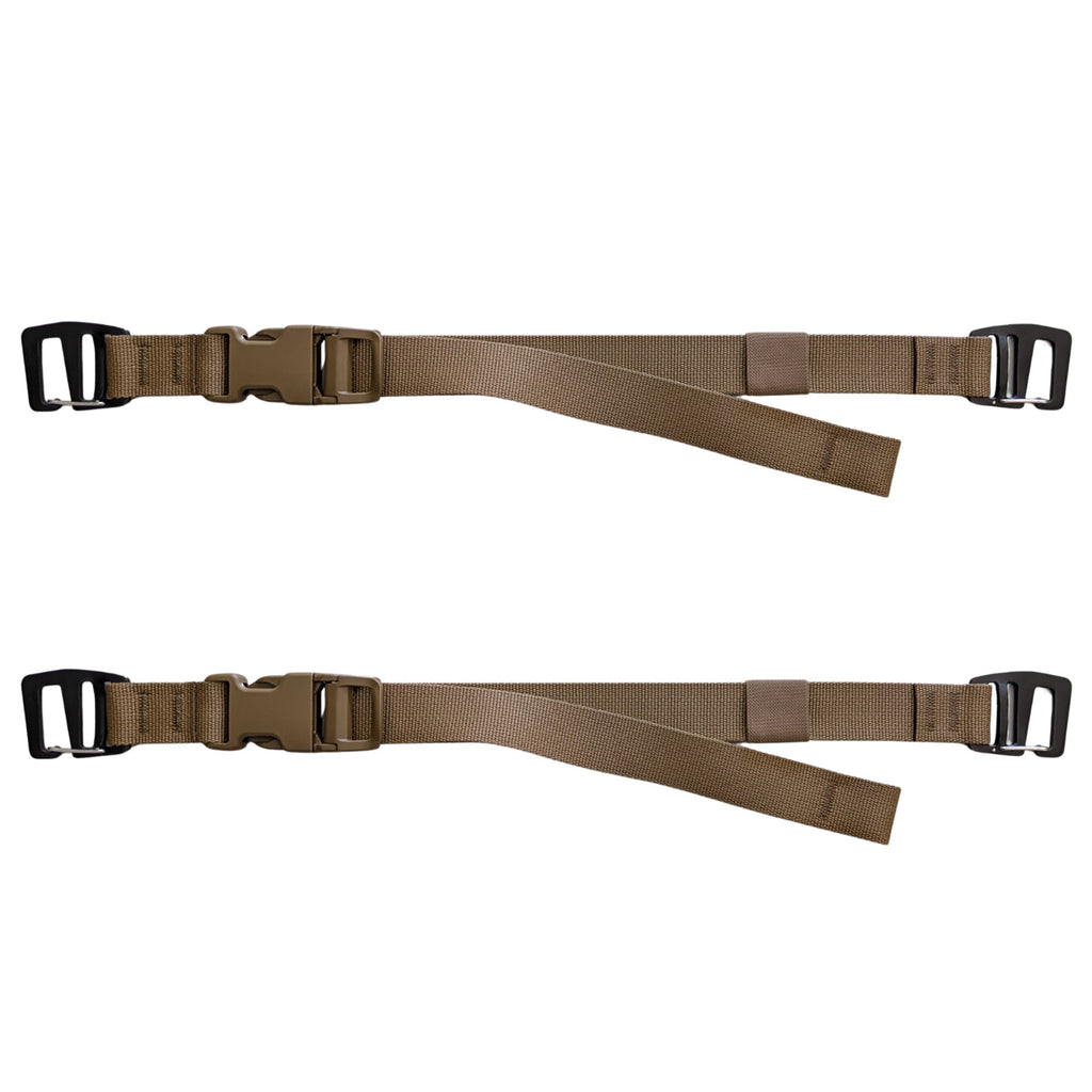 2 Backpack Compression Straps Heavy Duty Auto-Cam Buckle Aluminum Clips USA Made